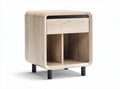 Wooden nightstand with drawer and open storage space 40 x 40 x 50cm