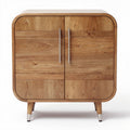Modern wooden cabinet with two doors and tapered legs 60 x 40 x 50cm