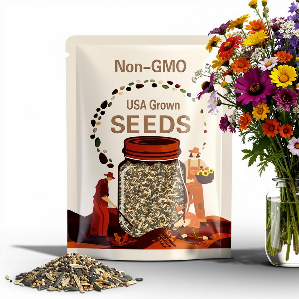 Non-GMO Wildflower 25 Seed Mix: Easy-Grow Varieties